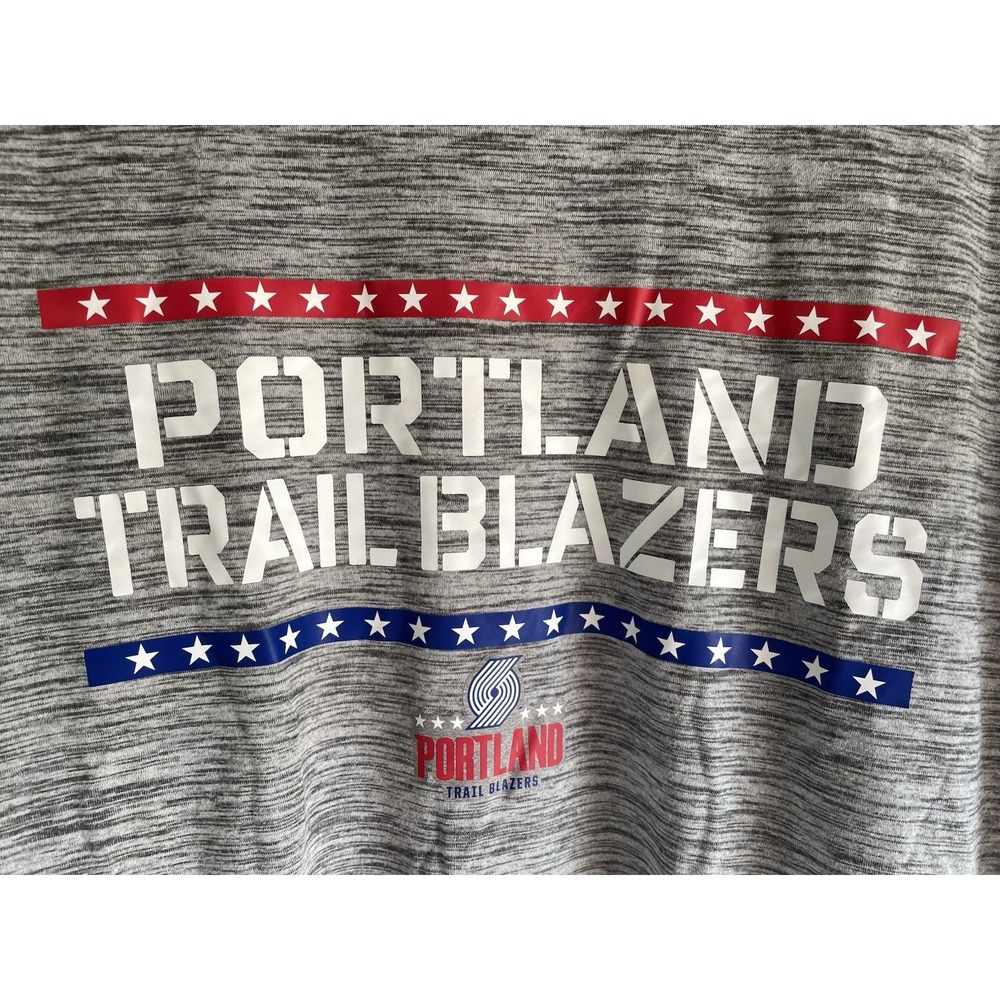 Fanatics Portland Trail Blazers Shirt Mens‎ XLarge Gray Short Sleeve